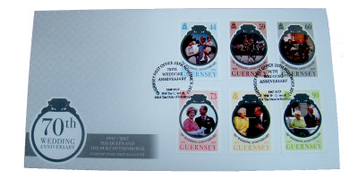 70th Wedding Anniversary of  The Queen and Prince Philip Special FDC